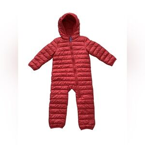 Primary Size 18-24 Months Red Lightweight Puffer Snowsuit Bunting